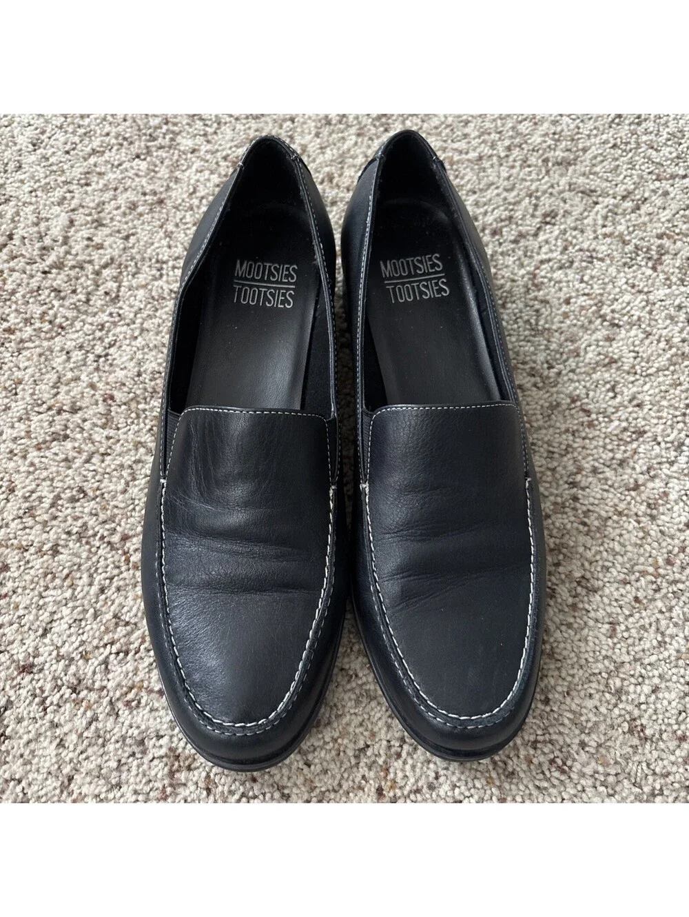 mootsies tootsies Loafer Shoes Black Leather  9.5